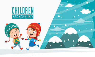 Vector Illustration Of Children Background