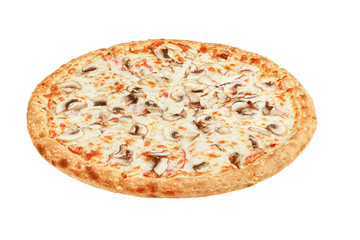 Italian pizza on a white background. isolate to create a pizza menu on the website or a printed menu.