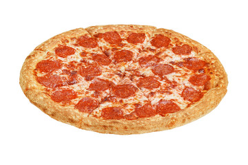 Italian pizza on a white background. isolate to create a pizza menu on the website or a printed menu.