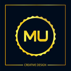 Initial Letter MU Logo Template Design Vector Illustration
