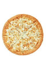 Italian pizza on a white background. isolate to create a pizza menu on the website or a printed menu.