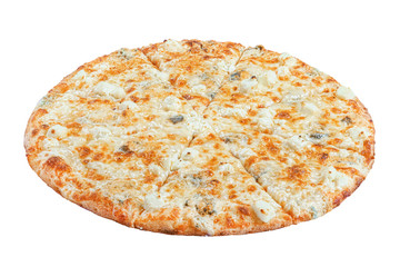 Italian pizza on a white background. isolate to create a pizza menu on the website or a printed menu.