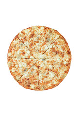 Italian pizza on a white background. isolate to create a pizza menu on the website or a printed menu.