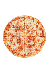 Italian pizza on a white background. isolate to create a pizza menu on the website or a printed menu.