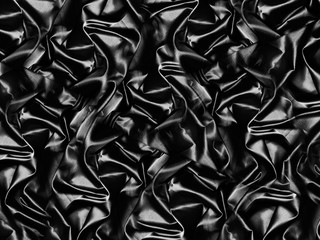 Black satin is a beautiful fabric texture with folds
