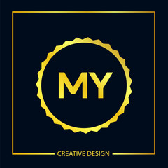Initial Letter MY Logo Template Design Vector Illustration