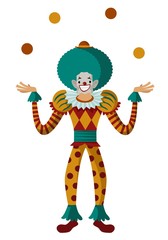 happy clown juggler