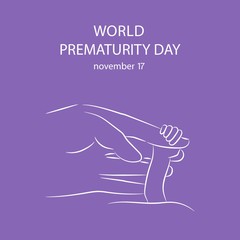 Vector illustration of a background for World Prematurity Day. Vector illustration.