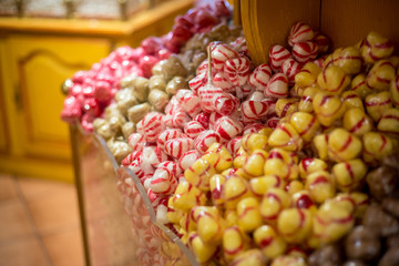 Candies on counter in the Shop for Christmas