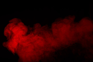 Texture of red smoke on black background