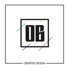 Initial Letter OB Logo Template Design Vector Illustration