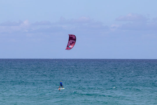 parasailing in the ocean