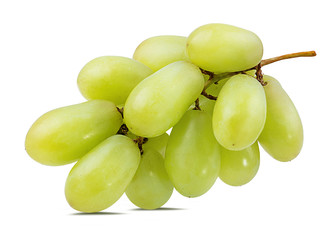 Fresh grapes isolated on white background with clipping pass