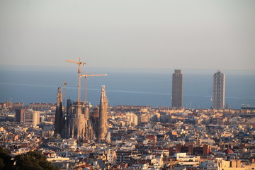 Naklejka premium Barcelona Aerial view