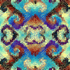 Seamless background pattern. Crackled grunge vintage surface. Vector image.
