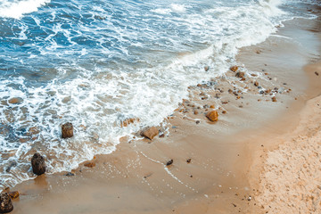 The tide on the beach