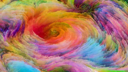 Fotobehang Mix van kleuren Kleurrijke verf virtueel