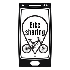 Bike sharing rental service concept vector illustration
