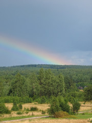 Rainbow over the hill