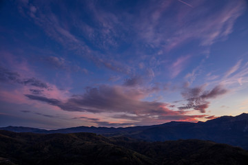 Montes de Gorriti at sunset, in Navarre province, Spain