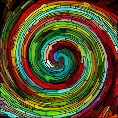 Foto op Canvas Evolving Spiral Color © agsandrew