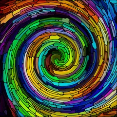 Deurstickers The Flower of Spiral Color © agsandrew