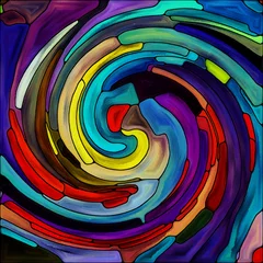 Foto op Canvas Accidental Spiral Color © agsandrew
