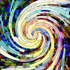 Deurstickers In Search of Spiral Color © agsandrew