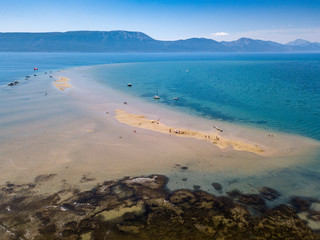 Luftaufnahme Sandbank, Neretva Delta, Adria, Kroatien