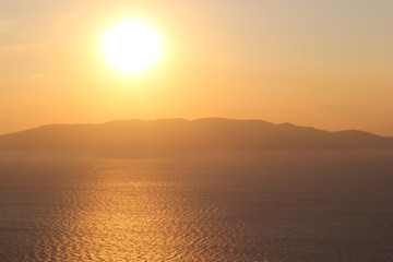 Fototapeta premium panorama z argentario na wyspę giglio w toskanii