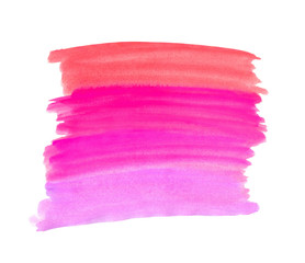 Obraz premium A fragment of the background of the four bands of different colors painted with watercolors