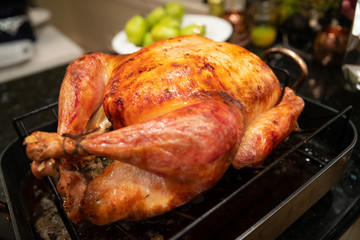 Cooked turkey for Thanksgiving dinner