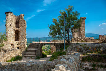 Fototapeta na wymiar Ruine of the castle in Grimaud-Village