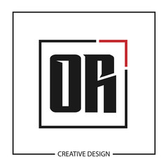 Initial Letter OR Logo Template Design Vector Illustration