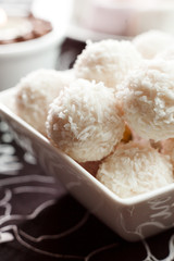 Several raffaello in the bowl