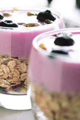 Blueberries yogurt snack