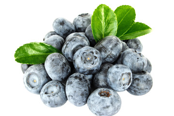 Blueberries isolated on white background

