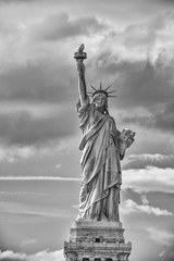 Statue of Liberty Black&White Dramatic Sky