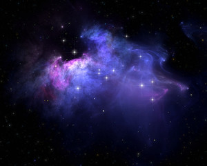 Leuchtender Weltraumnebel © Peter Jurik