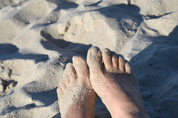 foot sand sea