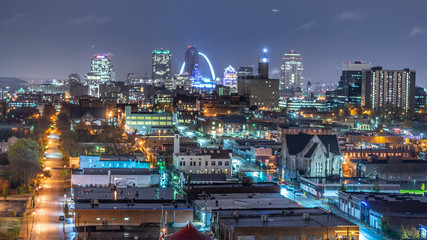 St Louis cityscape aerial view 