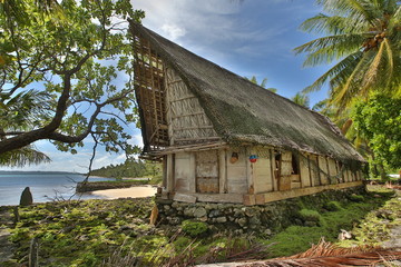 Traditional building Yap, Micronesia