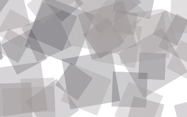 Multicolored translucent squares on white background. Red tones. 3D illustration