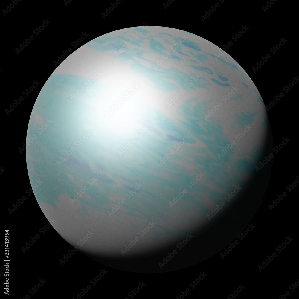 Canvas Prints planet uranus, part of the solar system isolated on black background