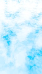 Background of abstract white color smoke isolated on blue color background. The wall of white fog. 3D illustration