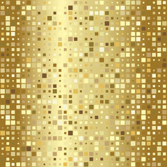 Luxury gold mosaic background or golden square tiles texture