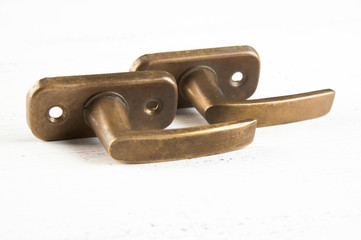 Vintage bronze window handles