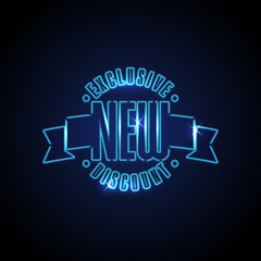 Blue neon discount sale sign