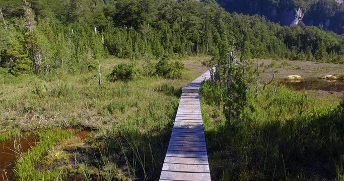 View of the Tagua Tagua park and its diverse geography, with forests, mountains, lagoons and waterfalls