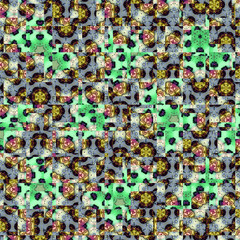 Squares mosaic for decorative design.